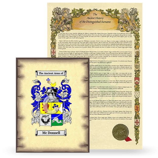 Mc Donnell Coat of Arms and Surname History Package